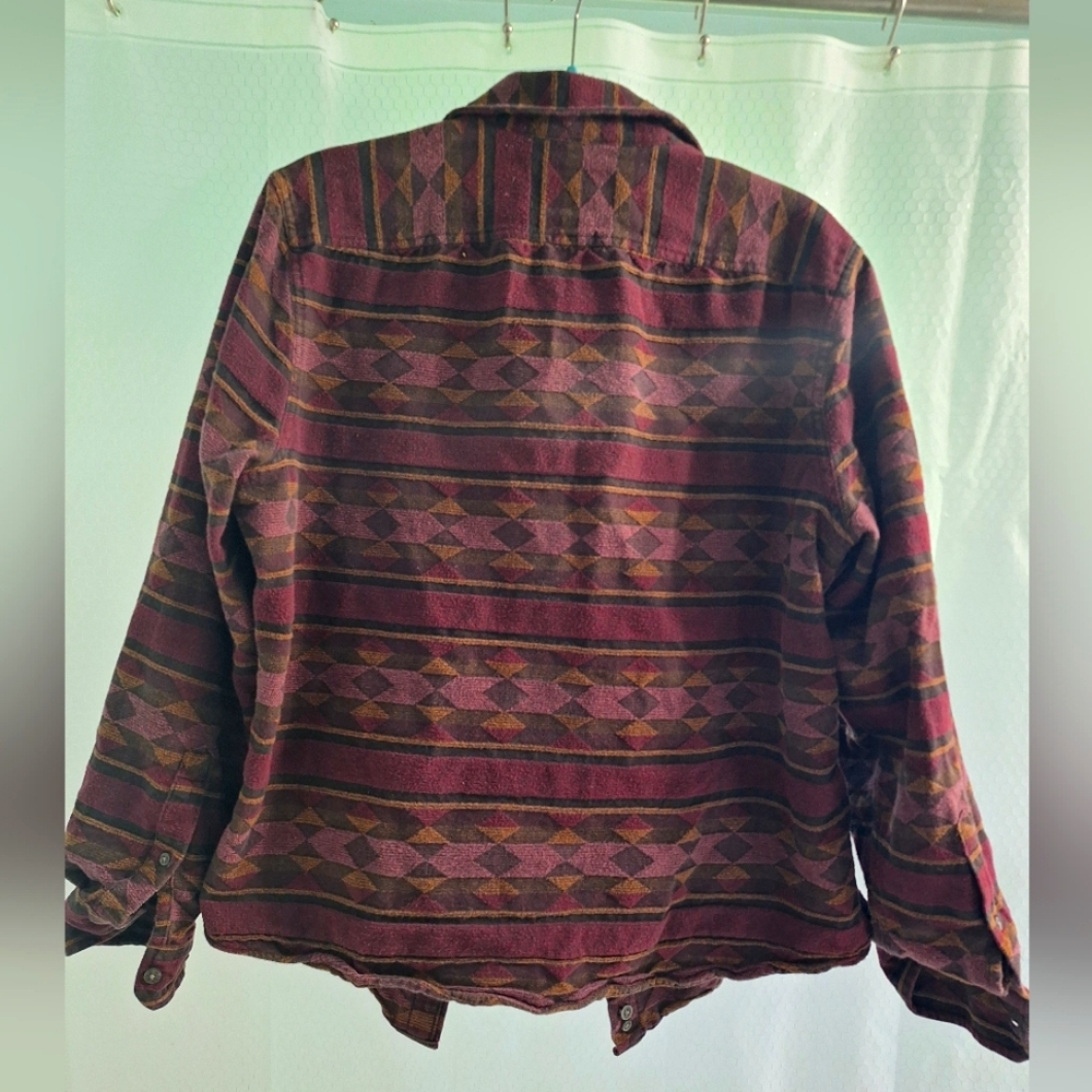 Multicolor Patterned Button-Up Shirt/Shacket - image 2